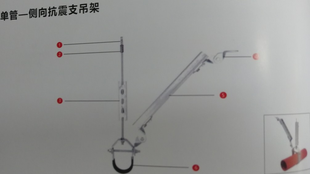 单管—侧向抗震支吊架