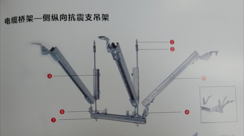 通风排烟管道—侧纵向抗震支吊架