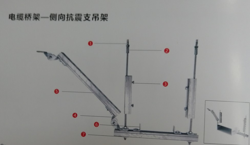 电缆桥架一侧向抗震支吊架